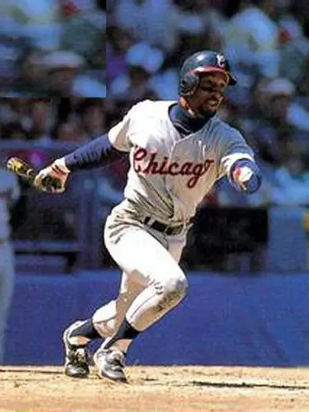 LANCE JOHNSON Chicago White Sox 1990 Majestic Throwback Away Baseball Jersey 