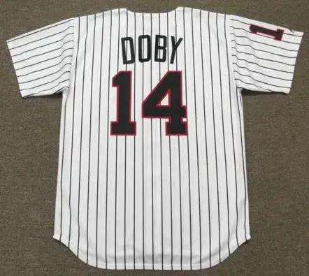 LARRY DOBY Chicago White Sox 1950’s Majestic Cooperstown Home Baseball Jersey 