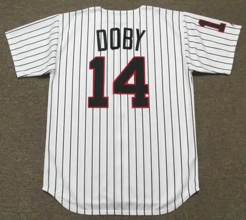 LARRY DOBY Chicago White Sox 1950’s Majestic Cooperstown Home Baseball Jersey 