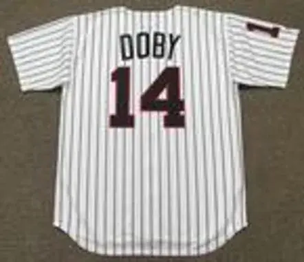 LARRY DOBY Chicago White Sox 1950’s Majestic Cooperstown Home Baseball Jersey 
