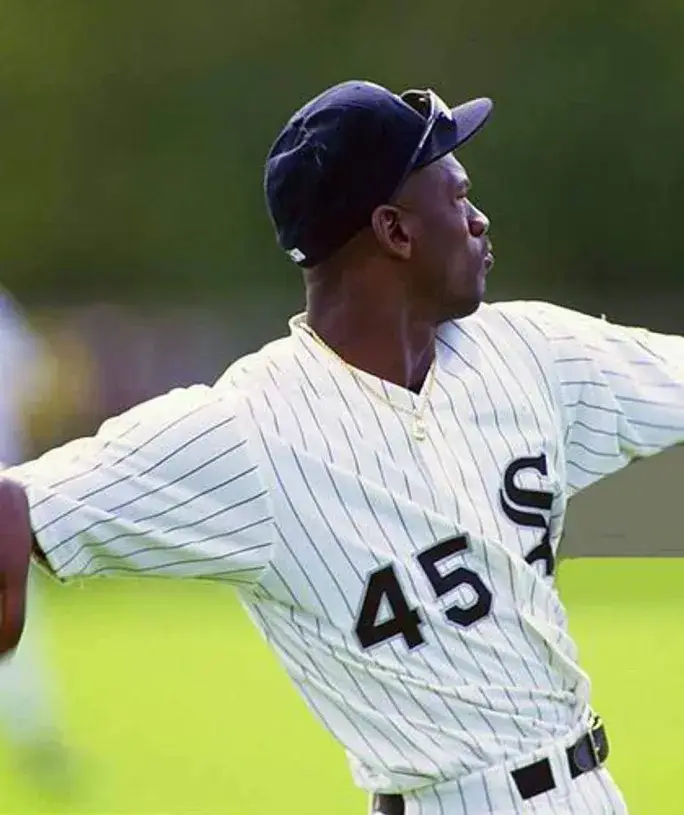 MICHAEL JORDAN Chicago White Sox 1994 Home Majestic Baseball Throwback Jersey 