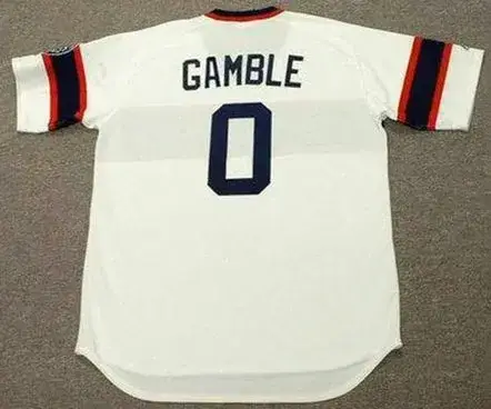 OSCAR GAMBLE Chicago White Sox 1985 Home Majestic Throwback Baseball Jersey 