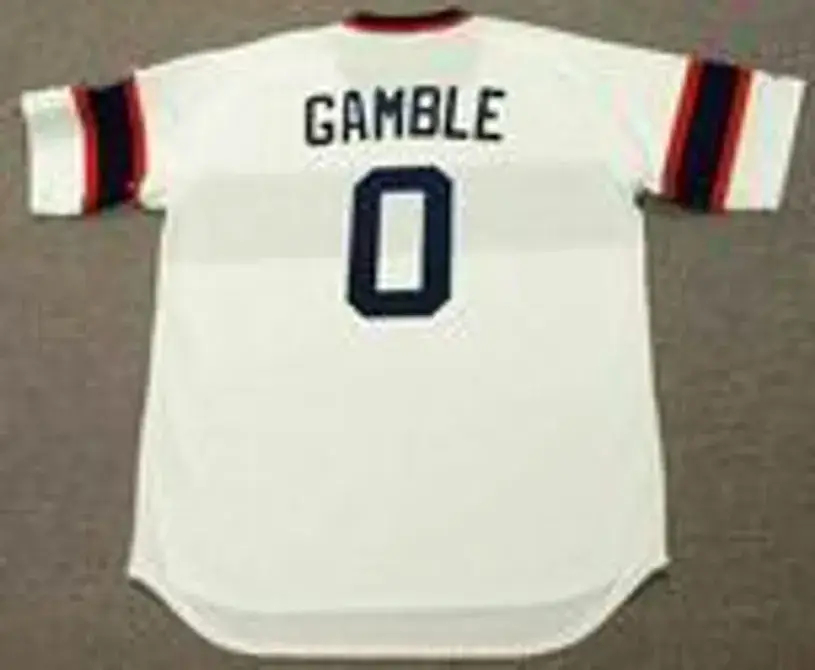 OSCAR GAMBLE Chicago White Sox 1985 Home Majestic Throwback Baseball Jersey 