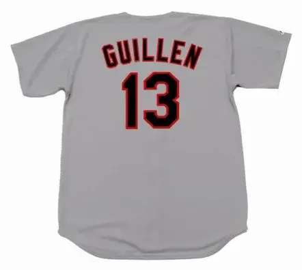 OZZIE GUILLEN Chicago White Sox 1990 Majestic Throwback Away Baseball Jersey 