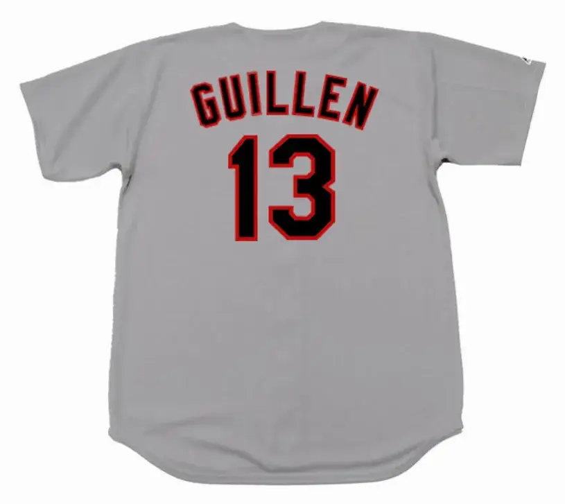 OZZIE GUILLEN Chicago White Sox 1990 Majestic Throwback Away Baseball Jersey 