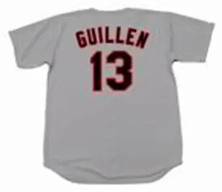 OZZIE GUILLEN Chicago White Sox 1990 Majestic Throwback Away Baseball Jersey 