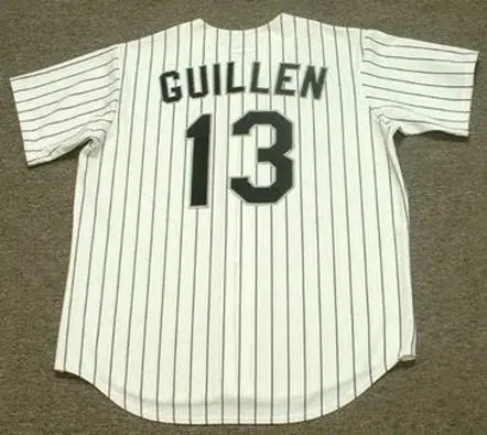OZZIE GUILLEN Chicago White Sox 1994 Majestic Throwback Home Baseball Jersey 