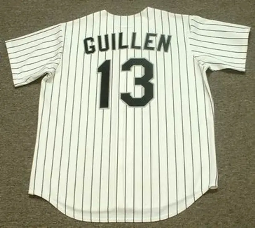 OZZIE GUILLEN Chicago White Sox 1994 Majestic Throwback Home Baseball Jersey 