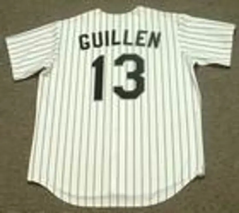 OZZIE GUILLEN Chicago White Sox 1994 Majestic Throwback Home Baseball Jersey 
