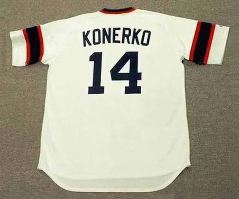 PAUL KONERKO Chicago White Sox 1980’s Majestic Throwback Baseball Jersey 