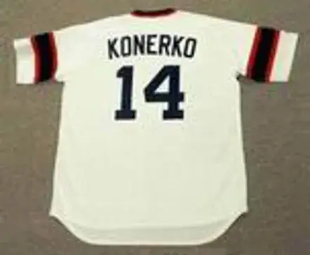 PAUL KONERKO Chicago White Sox 1980’s Majestic Throwback Baseball Jersey 