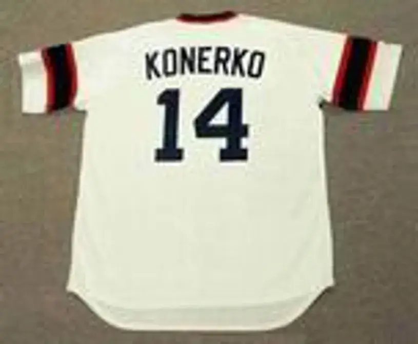PAUL KONERKO Chicago White Sox 1980’s Majestic Throwback Baseball Jersey 