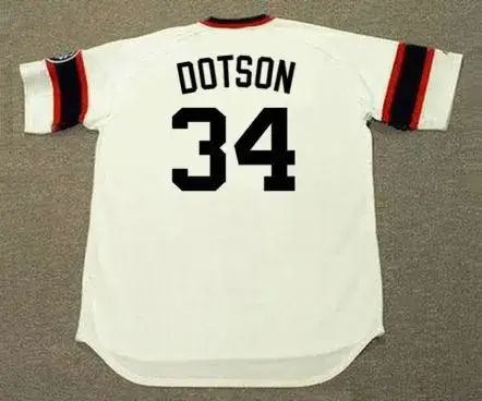 RICH DOTSON Chicago White Sox 1985 Home Majestic Throwback Baseball Jersey 