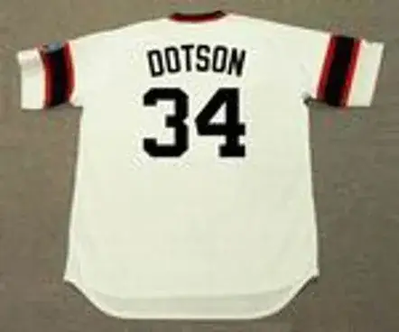 RICH DOTSON Chicago White Sox 1985 Home Majestic Throwback Baseball Jersey 