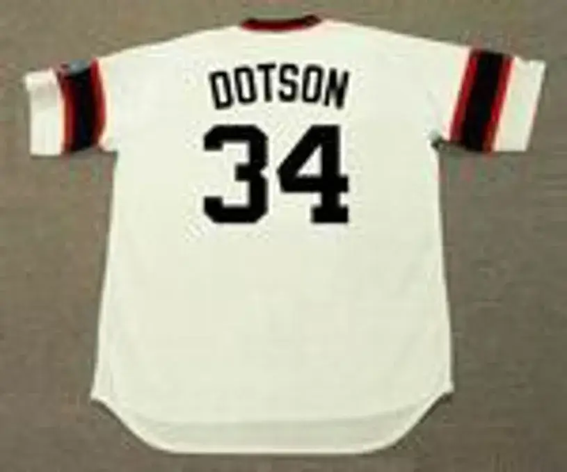 RICH DOTSON Chicago White Sox 1985 Home Majestic Throwback Baseball Jersey 