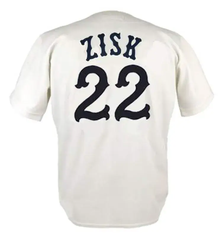 RICHIE ZISK Chicago White Sox 1977 Home Majestic Throwback Baseball Jersey 