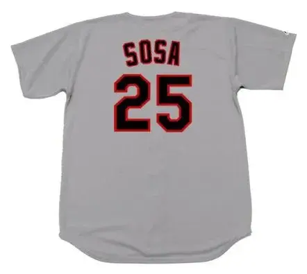 SAMMY SOSA Chicago White Sox 1990 Majestic Throwback Away Baseball Jersey 