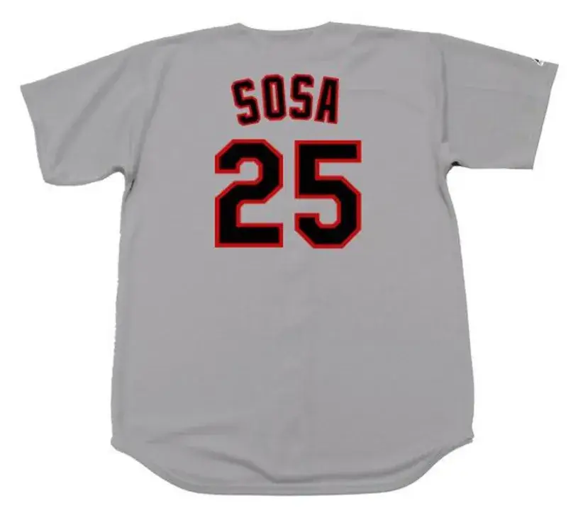 SAMMY SOSA Chicago White Sox 1990 Majestic Throwback Away Baseball Jersey 