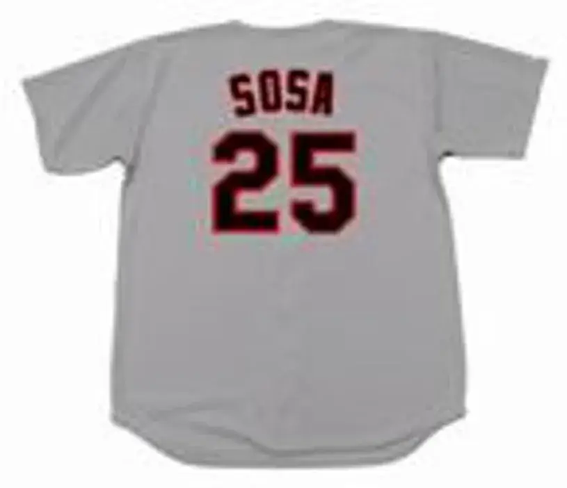 SAMMY SOSA Chicago White Sox 1990 Majestic Throwback Away Baseball Jersey 