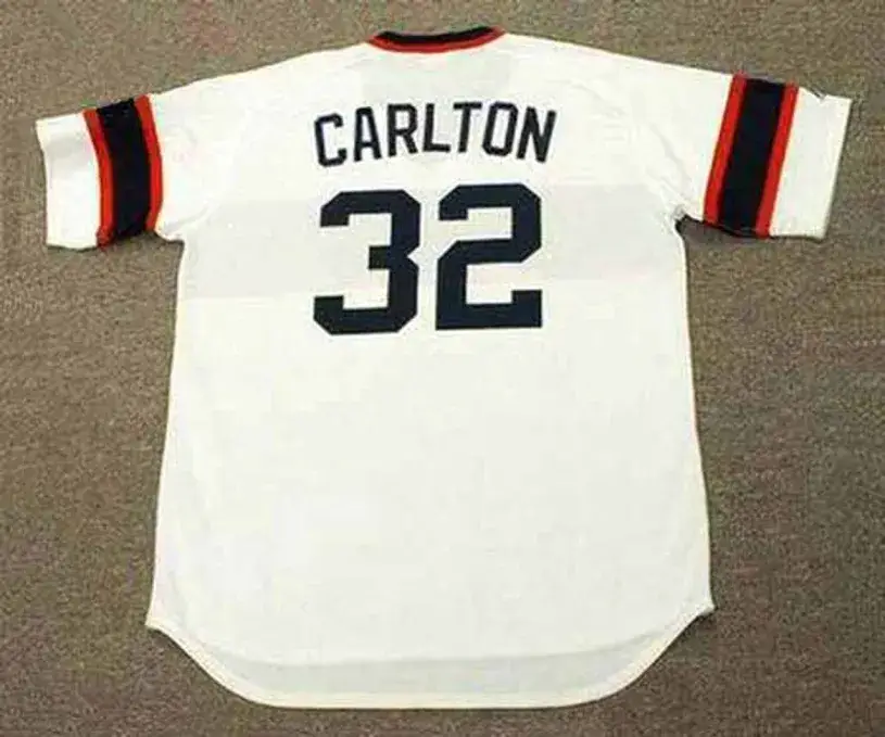 STEVE CARLTON Chicago White Sox 1986 Home Majestic Throwback Baseball Jersey 