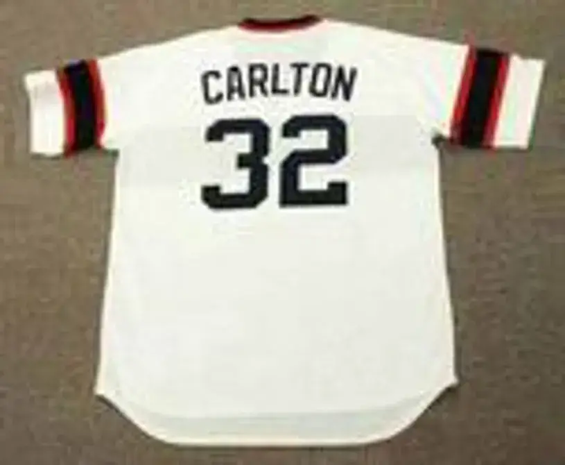 STEVE CARLTON Chicago White Sox 1986 Home Majestic Throwback Baseball Jersey 