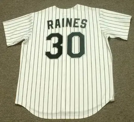 TIM RAINES Chicago White Sox 1994 Majestic Throwback Home Baseball Jersey 
