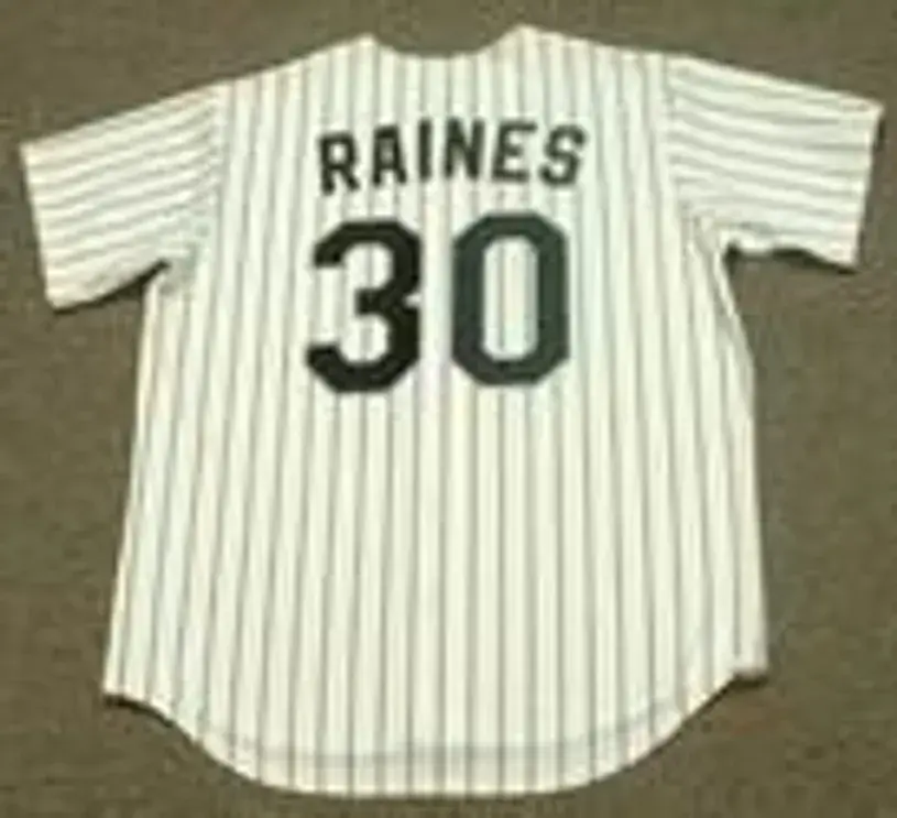 TIM RAINES Chicago White Sox 1994 Majestic Throwback Home Baseball Jersey 