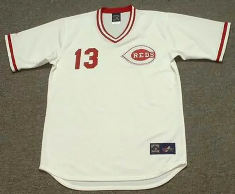 DAVE CONCEPCION Cincinnati Reds 1975 Majestic Cooperstown Home Baseball Jersey