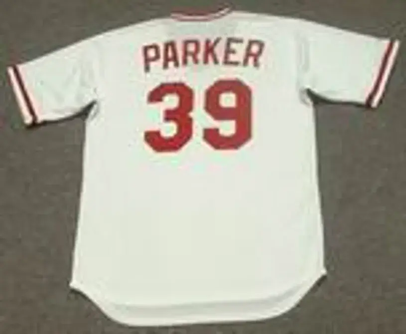 DAVE PARKER Cincinnati Reds 1985 Majestic Cooperstown Home Baseball Jersey 