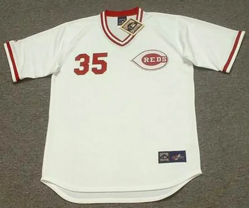 DON GULLETT Cincinnati Reds 1975 Majestic Cooperstown Home Baseball Jersey