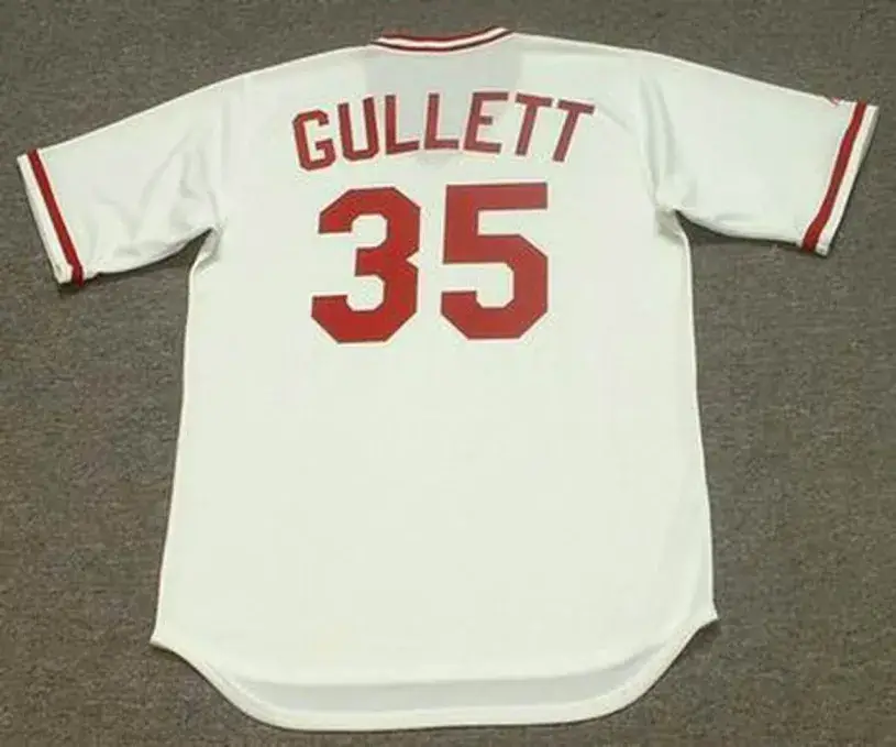 DON GULLETT Cincinnati Reds 1975 Majestic Cooperstown Home Baseball Jersey 