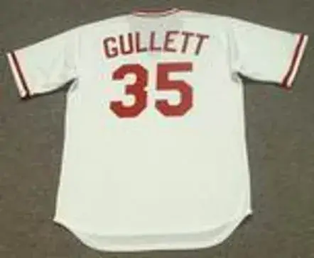 DON GULLETT Cincinnati Reds 1975 Majestic Cooperstown Home Baseball Jersey 