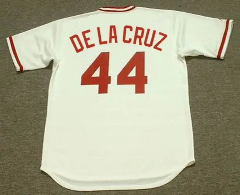 ELLY DE LA CRUZ Cincinnati Reds 1970’s Home Majestic Throwback Baseball Jersey 