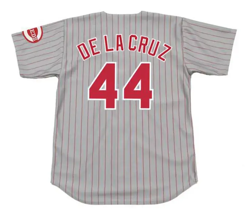 ELLY DE LA CRUZ Cincinnati Reds 1990’s Away Majestic Throwback Baseball Jersey 
