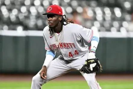 ELLY DE LA CRUZ Cincinnati Reds 1990’s Away Majestic Throwback Baseball Jersey 