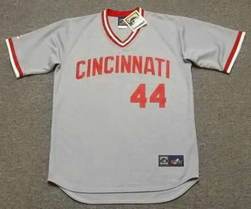 ERIC DAVIS Cincinnati Reds 1987 Majestic Cooperstown Away Baseball Jersey