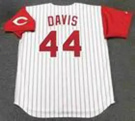 ERIC DAVIS Cincinnati Reds 1996 Majestic Throwback Home Baseball Jersey 