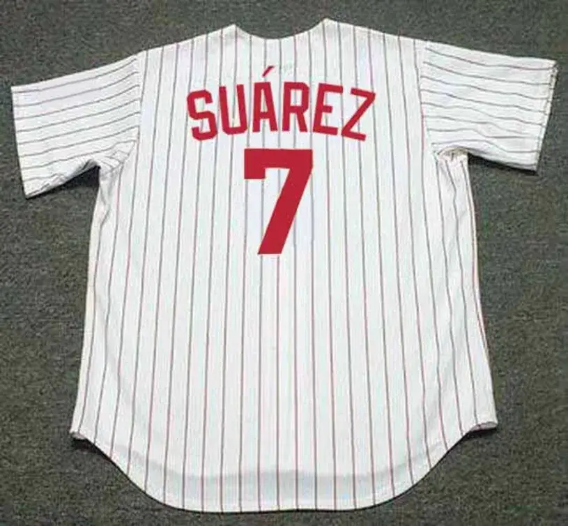 EUGENIO SUAREZ Cincinnati Reds 1967 Home Majestic Baseball Throwback Jersey