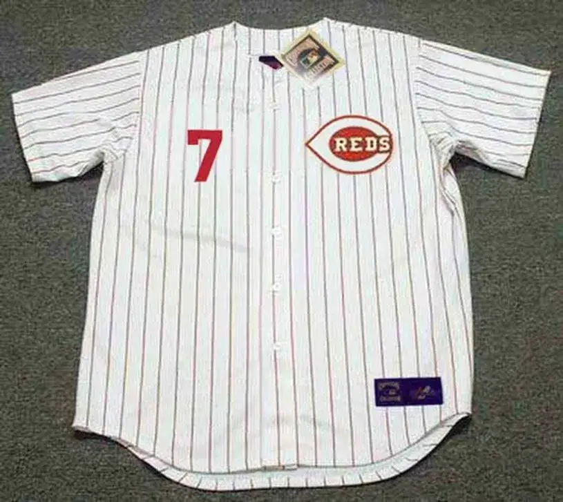 EUGENIO SUAREZ Cincinnati Reds 1967 Home Majestic Baseball Throwback Jersey 