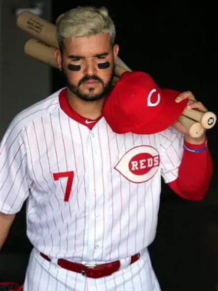 EUGENIO SUAREZ Cincinnati Reds 1967 Home Majestic Baseball Throwback Jersey 