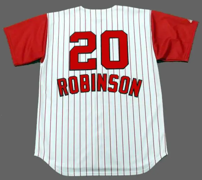 FRANK ROBINSON Cincinnati Reds 1960’s Majestic Throwback Home Baseball Jersey 
