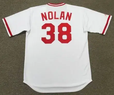 GARY NOLAN Cincinnati Reds 1975 Majestic Cooperstown Throwback Baseball Jersey 