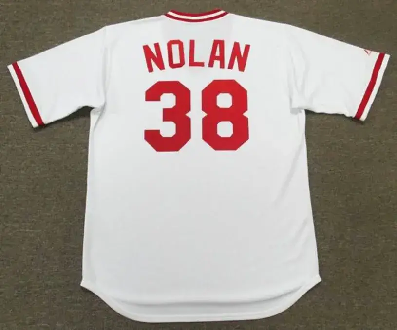 GARY NOLAN Cincinnati Reds 1975 Majestic Cooperstown Throwback Baseball Jersey 
