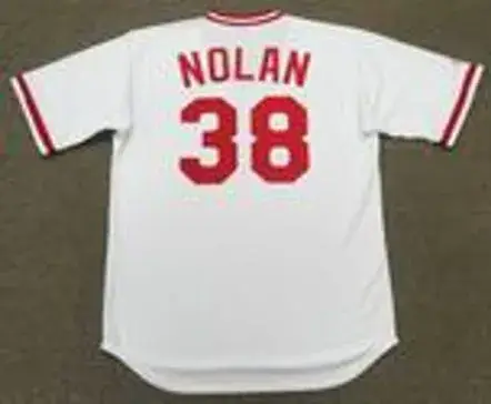 GARY NOLAN Cincinnati Reds 1975 Majestic Cooperstown Throwback Baseball Jersey 