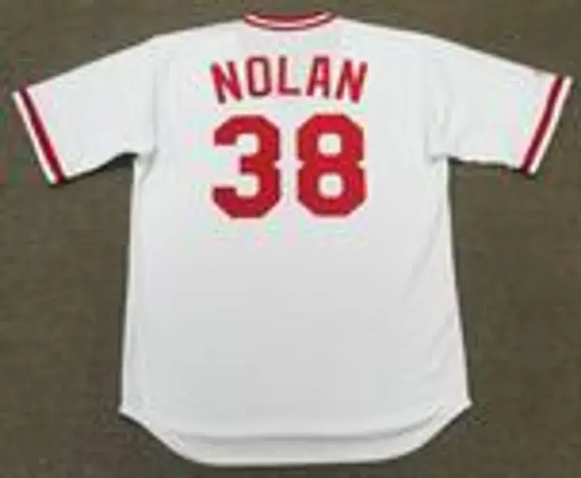 GARY NOLAN Cincinnati Reds 1975 Majestic Cooperstown Throwback Baseball Jersey 