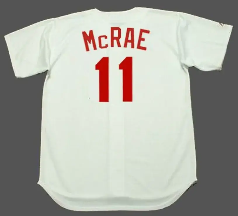 HAL McRAE Cincinnati Reds 1971 Majestic Cooperstown Home Baseball Jersey 