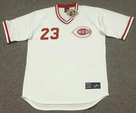 HAL MORRIS Cincinnati Reds 1990 Majestic Cooperstown Home Baseball Jersey