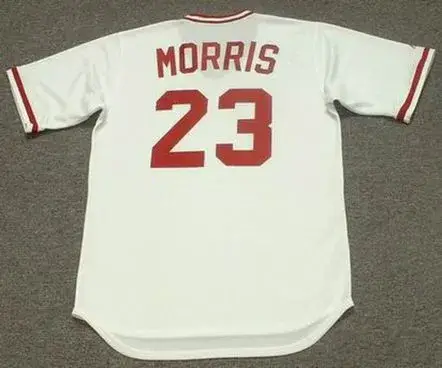 HAL MORRIS Cincinnati Reds 1990 Majestic Cooperstown Home Baseball Jersey 