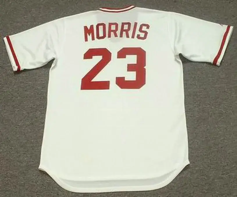 HAL MORRIS Cincinnati Reds 1990 Majestic Cooperstown Home Baseball Jersey 