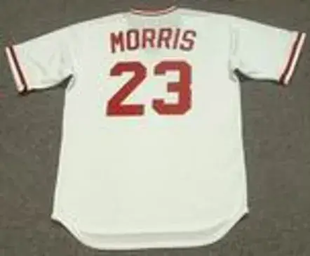 HAL MORRIS Cincinnati Reds 1990 Majestic Cooperstown Home Baseball Jersey 